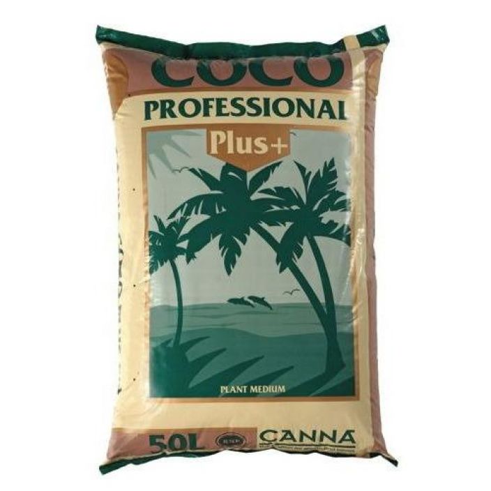 Canna Coco Professional Plus 50l Kookospahkinan kuoresta valmistettu puhdas luonnonmukainen kasvualusta.