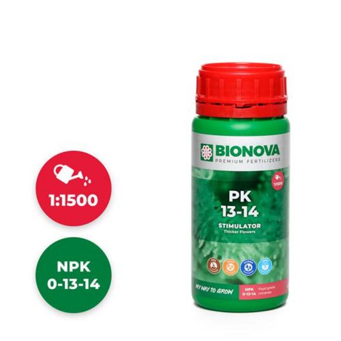 Bio Nova PK 13+14 250ml Kukkimisvaiheen nestemainen fosfori-kaliumyhdiste kaikille kasvualustoille.