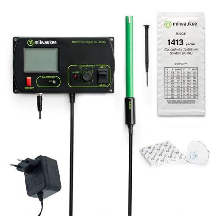 EC-mittari Milwaukee MC310 Erittain laadukas ja tarkka, vaihdettavalla elektrodilla varustettu mittari ravinneliuoksen