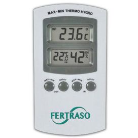 Lämpö- ja kosteusmittari ulko/sisätiloihin, anturilla, Fertraso Thermometer