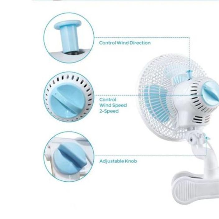Klipsi-tuuletin, Climatek 20 cm, oskilloiva tuotekuva 2 Klipsi-tuuletin, Climatek 20 cm, oskilloiva tuotekuva 2