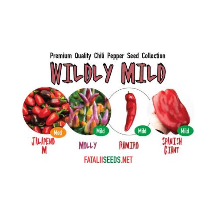 Fatalii Seeds: Happy Pack Hieno valikoima harvinaisia, nayttavia ja maistuvia chili-lajikkeita.