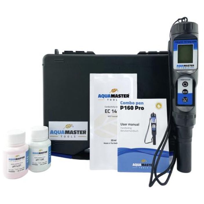 pH/EC-mittari Aquamaster Tools P160 Pro Vesitiivis mittari nesteiden pH/EC/TDS/PPM/Temp-arvojen mittaamiseen.