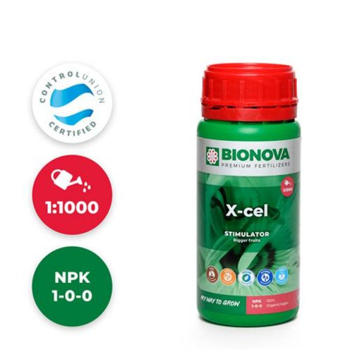 Bio Nova X-ceL 250ml X-ceL on kasvun ja kukinnan stimulaattori, jota voidaan kayttaa kaikille kasveille.