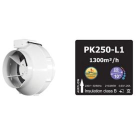 PRIMA KLIMA Kanavapuhallin Prima Klima Ufo 1-speed 1300 m3/h ø 250mm