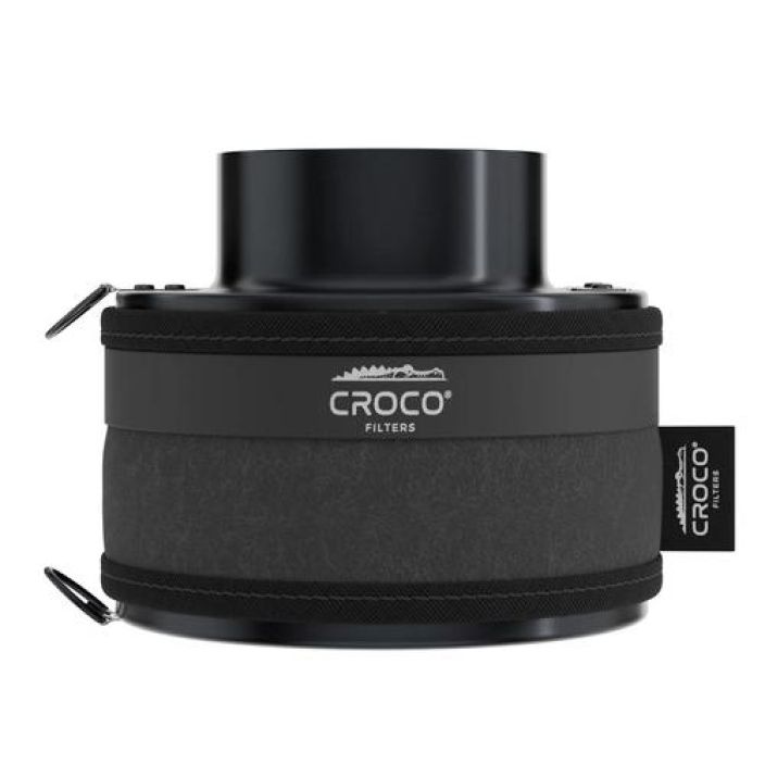 Aktiivihiilisuodatin Croco Filters, 80-120m3/h, ø 100mm Laadukas teollisuussuodatin imu- tai puhallusilman suodattamiseen.