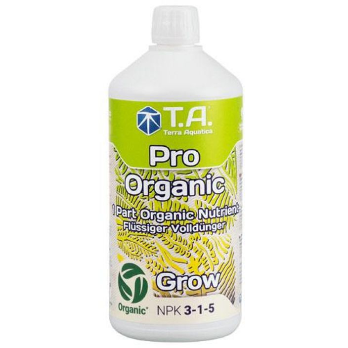 Terra Aquatica Pro Organic Grow 1l Pro Organic Grow on 2-osainen, kaikille viljelytekniikoille soveltuva luonnonmukainen