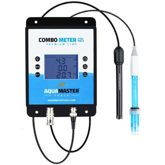 pH/EC-mittari Aquamaster Tools P700 Pro 2 Nesteiden pH/EC/CF/PPM/TEMP-arvojen mittaamiseen. Vaihdettava elektrodi