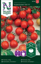 NELSON GARDEN Tomaatti, Kirsikka-, Supersweet 100 F1