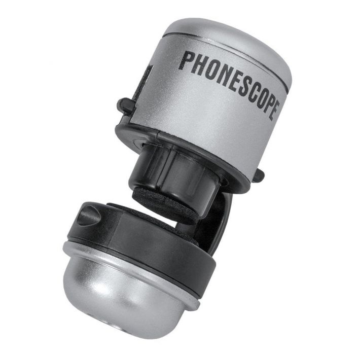 Mikroskooppi Phonescoop Mikroskooppi puhelimen kameraan, 30-kertainen suurennus.